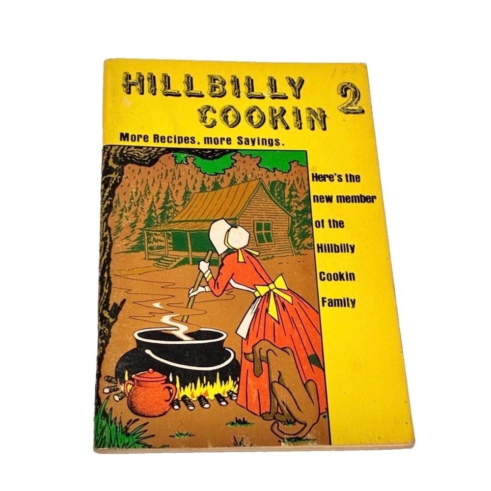 Vintage 1972 Hillbilly cookin 2 Appalachian southern recipes kitchen decor